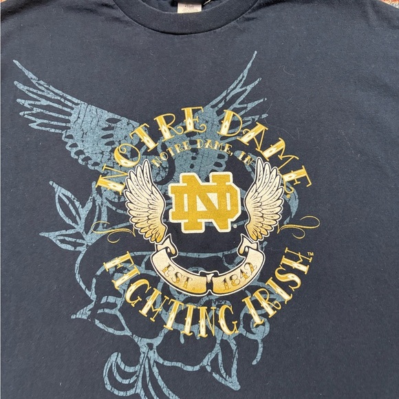 Vintage Notre Dame Fighting Irish Logo T-shirt Medium - Picture 4 of 4